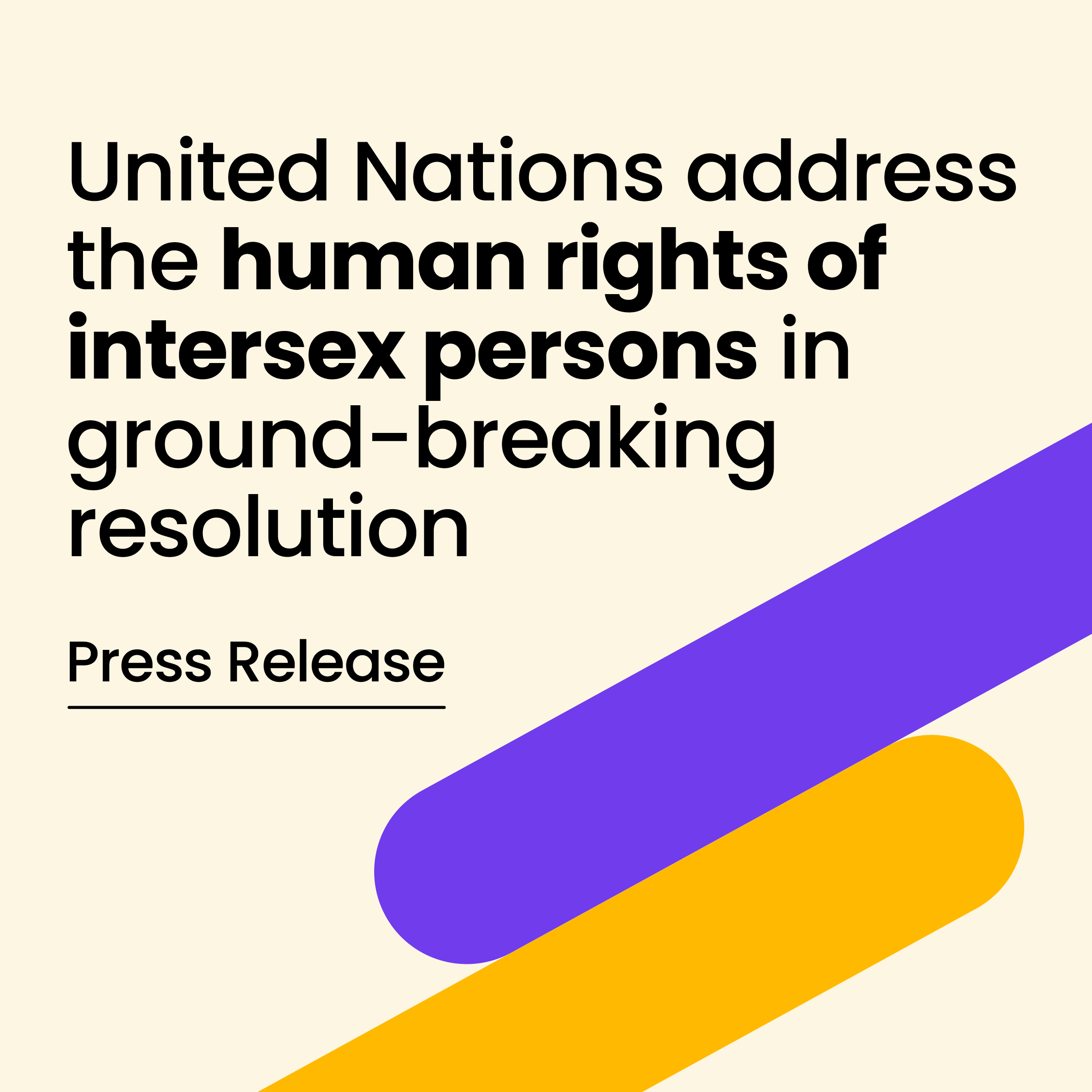 Vereinte Nationen befassen sich in einer bahnbrechenden Resolution mit den Menschenrechten von intergeschlechtlichen Menschen