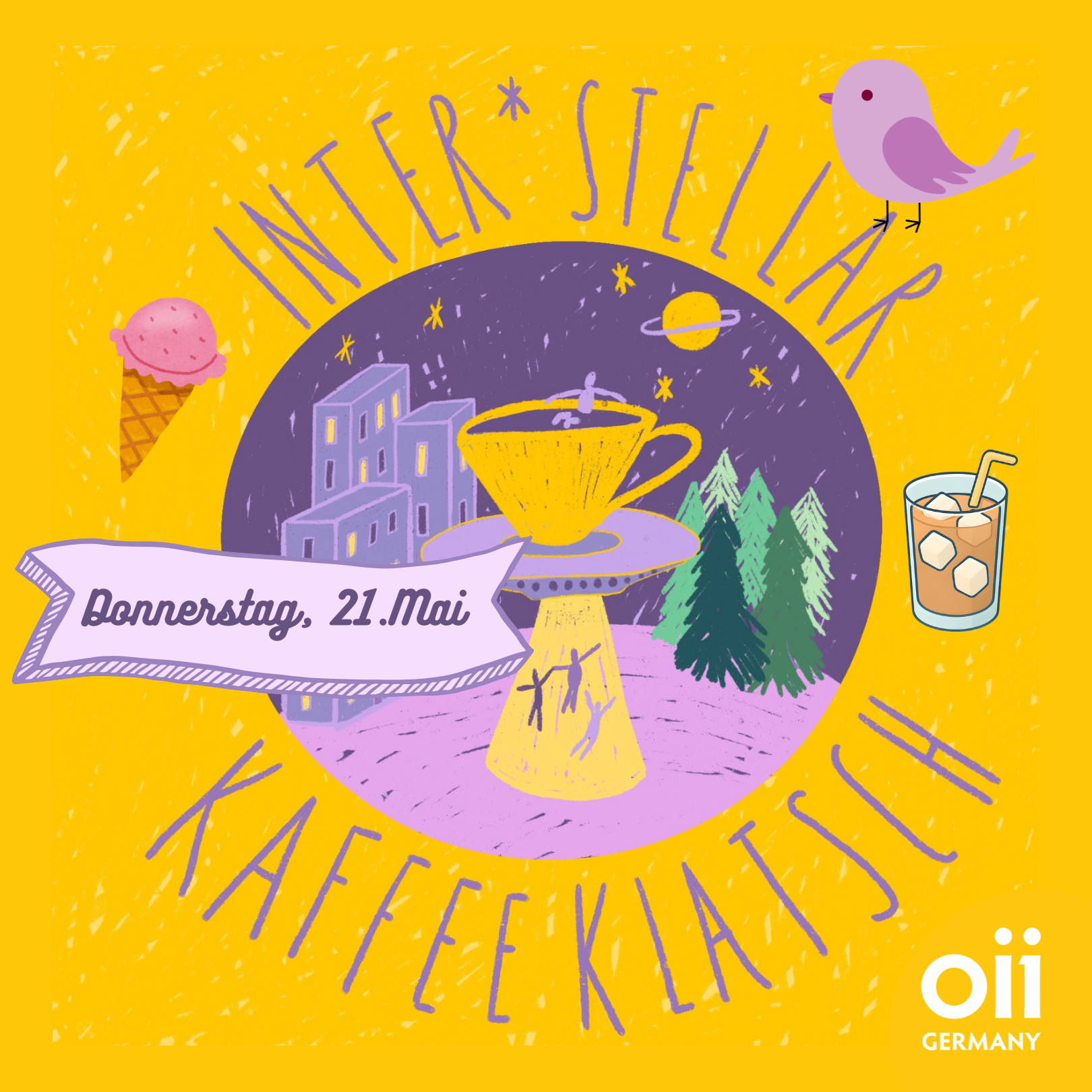 Der nächste OII Germany Inter*Stellar Kaffeeklatsch findet am Donnerstag, den 21. Mai online statt